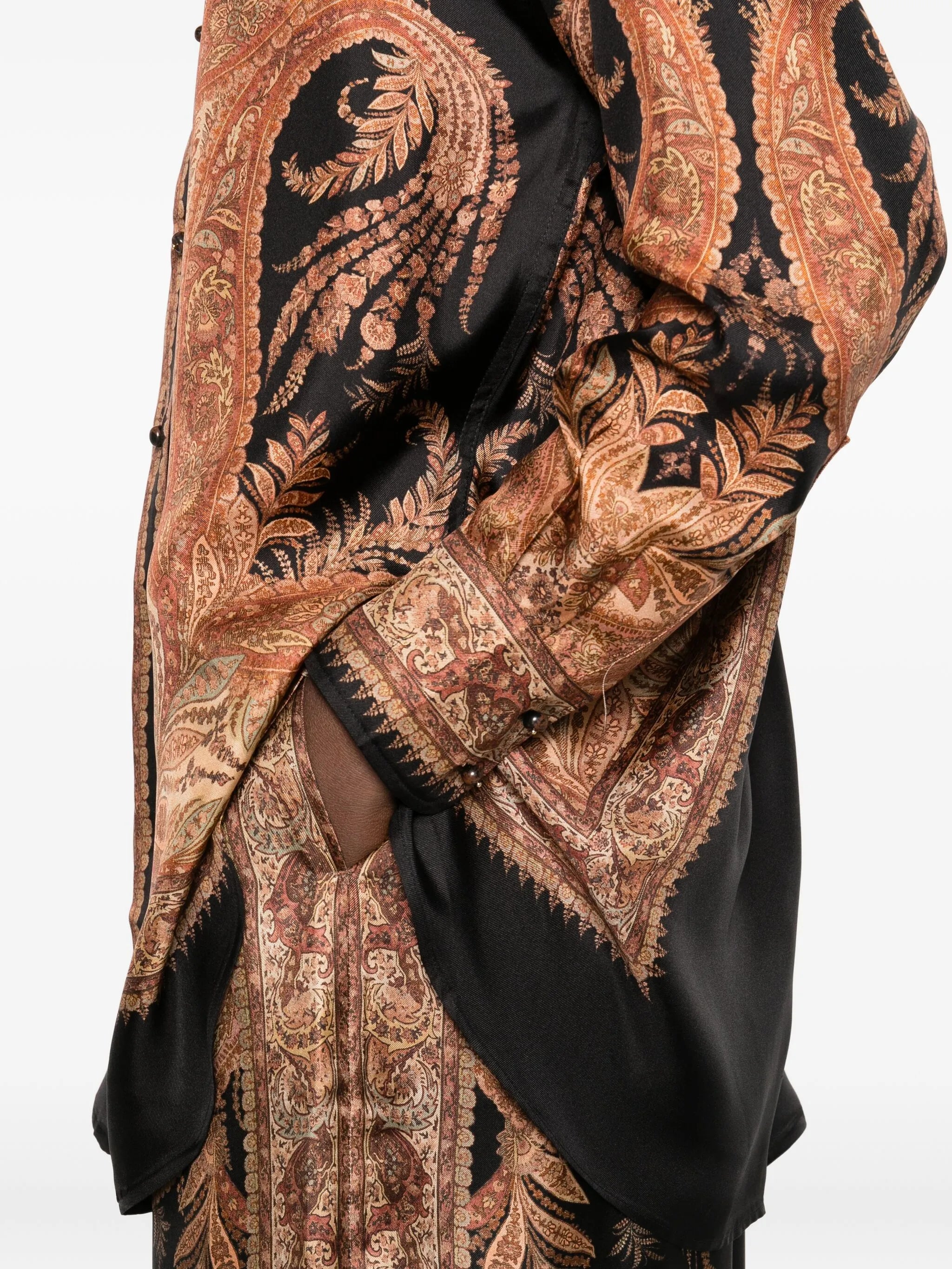 paisley-print shirt