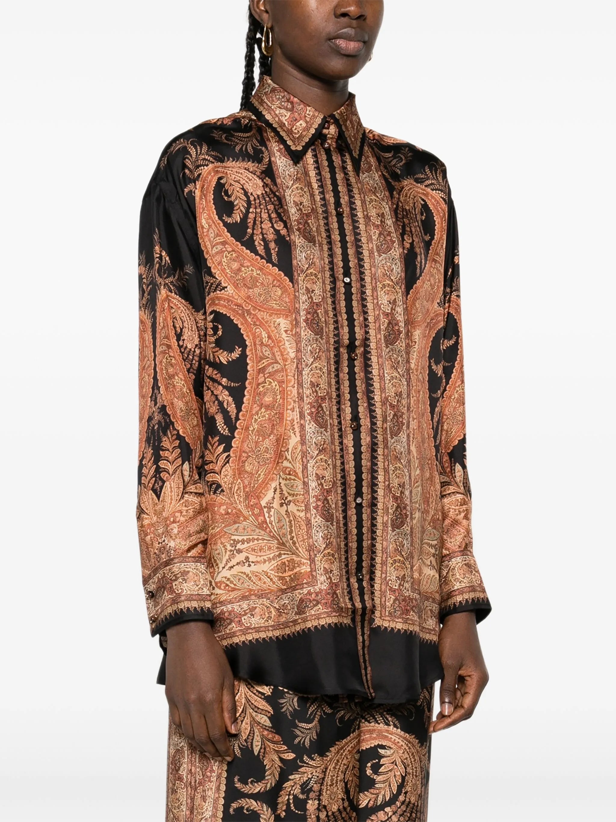 paisley-print shirt