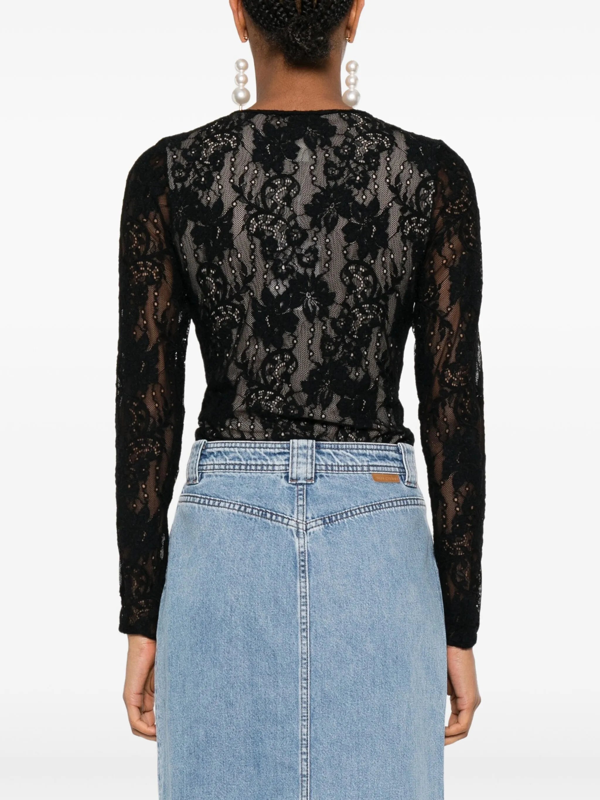 floral-lace bodysuit