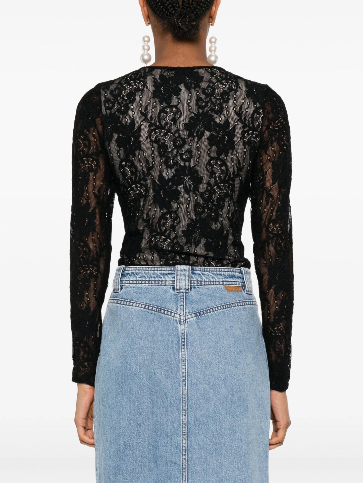 floral-lace bodysuit