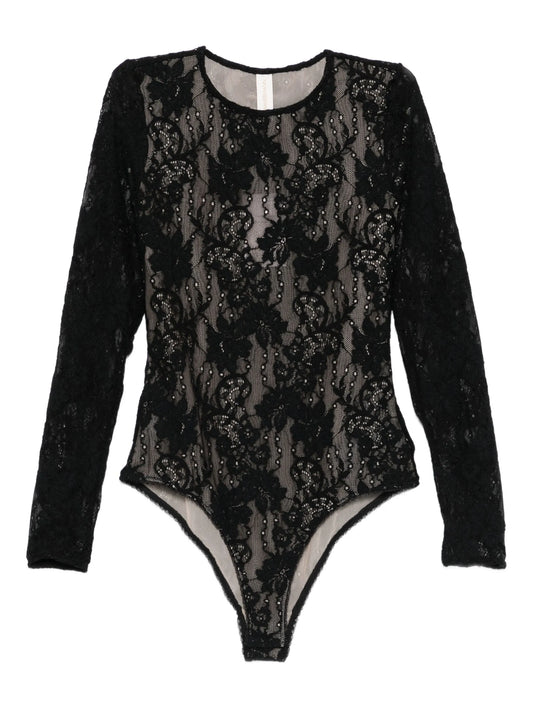 floral-lace bodysuit