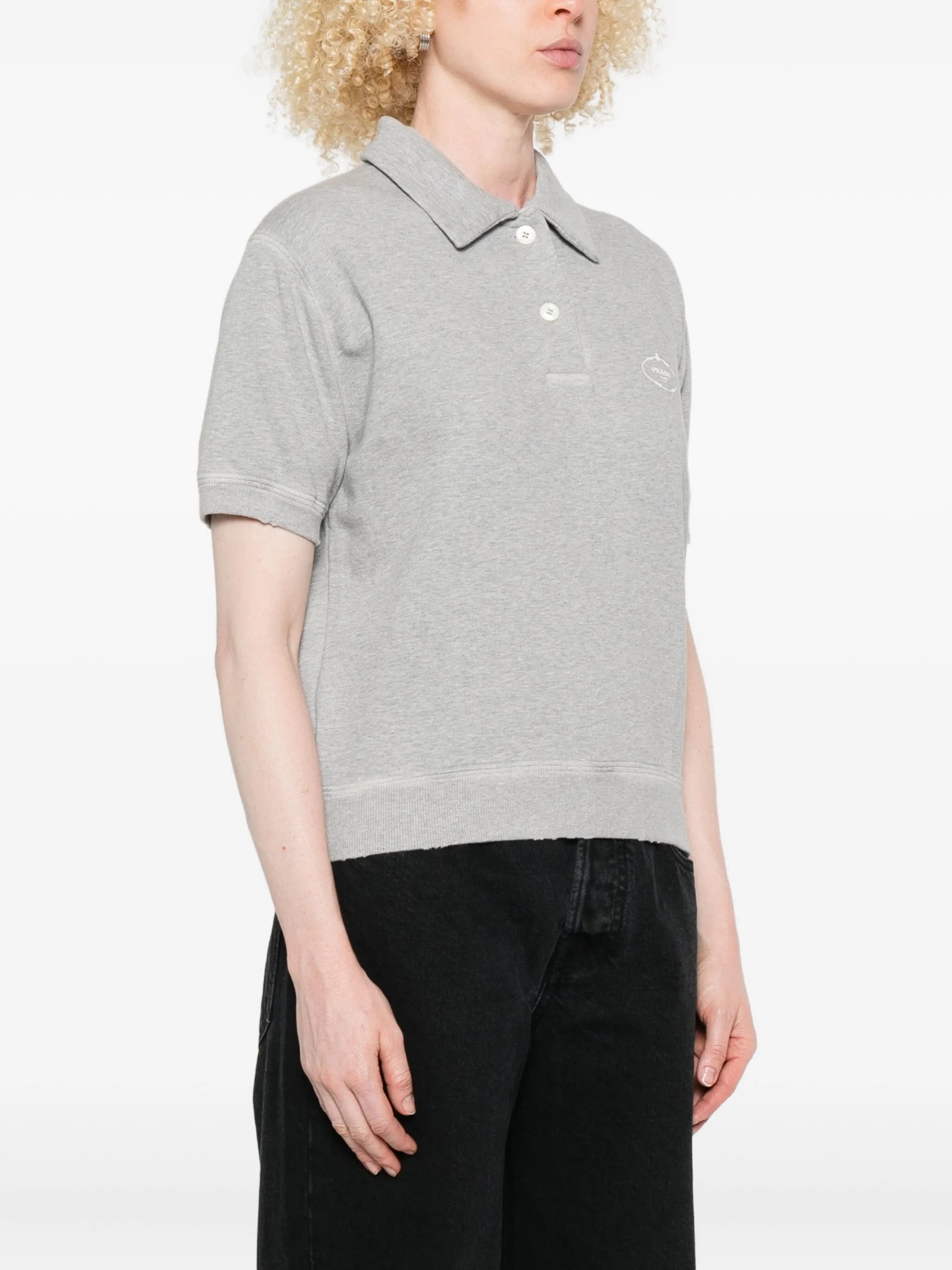 logo-print polo top