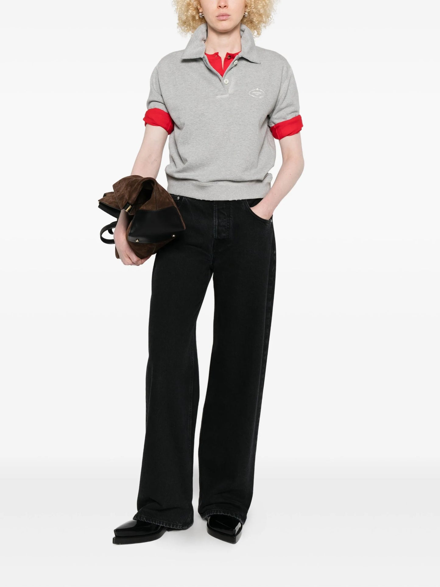 logo-print polo top