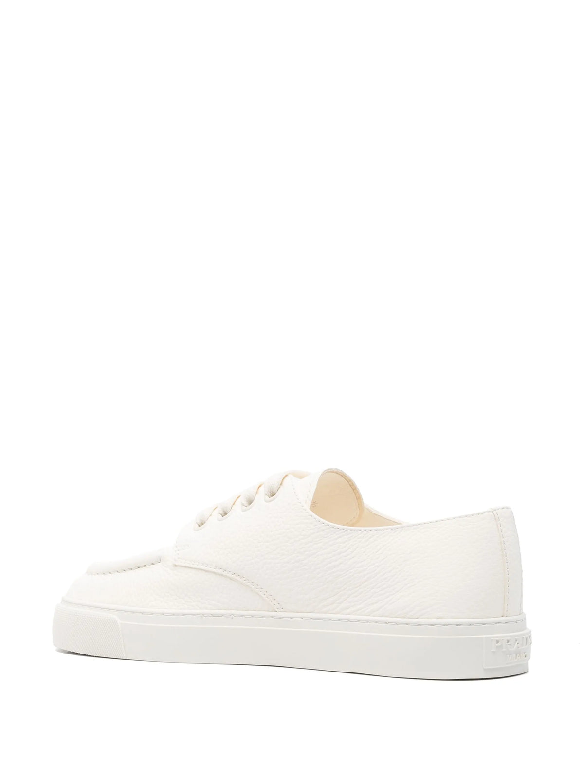 apron-toe pebble-grain sneakers
