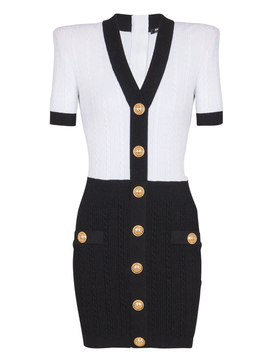 cable-knit bodycon mini dress