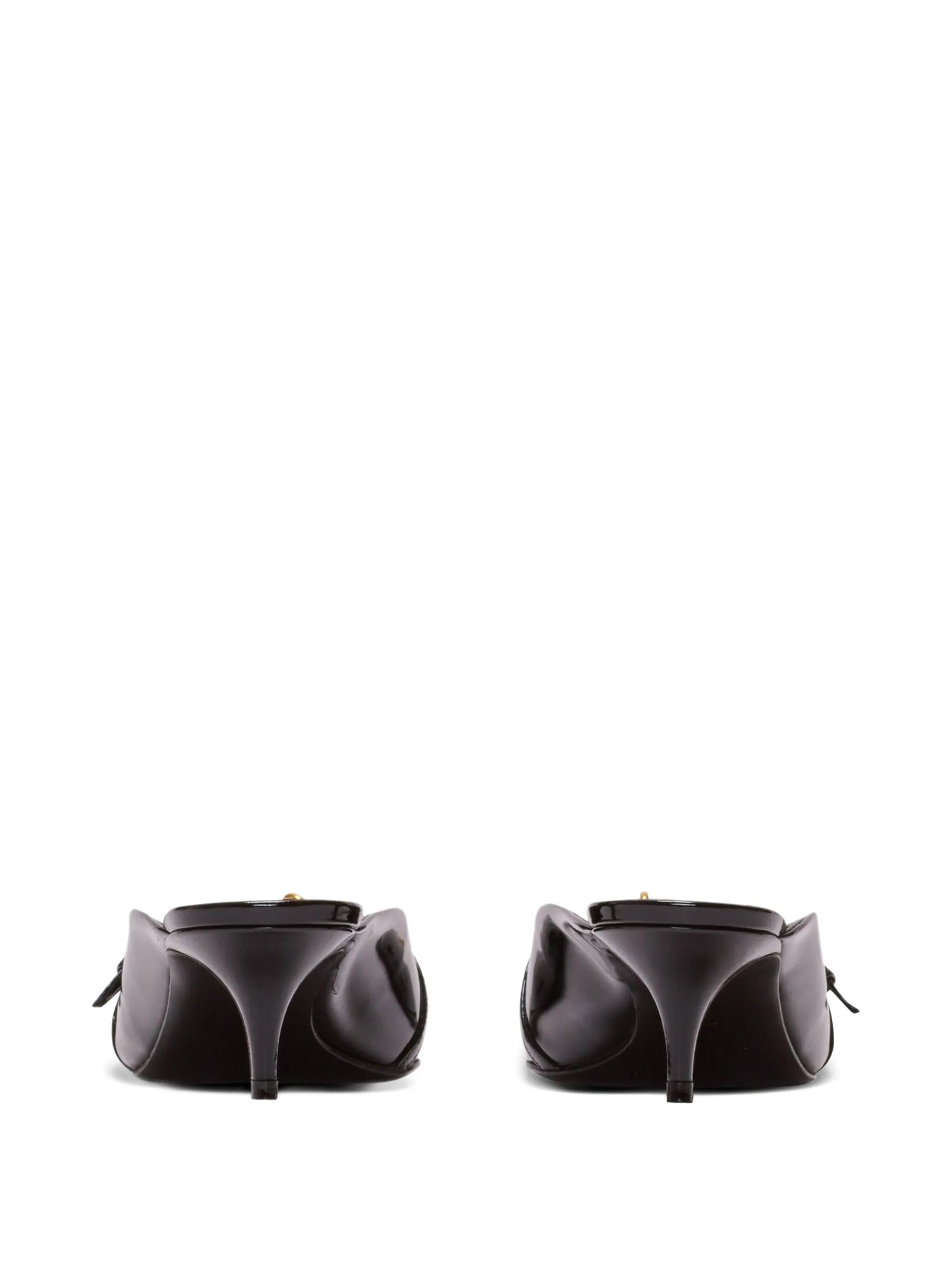 Sync patent leather mules