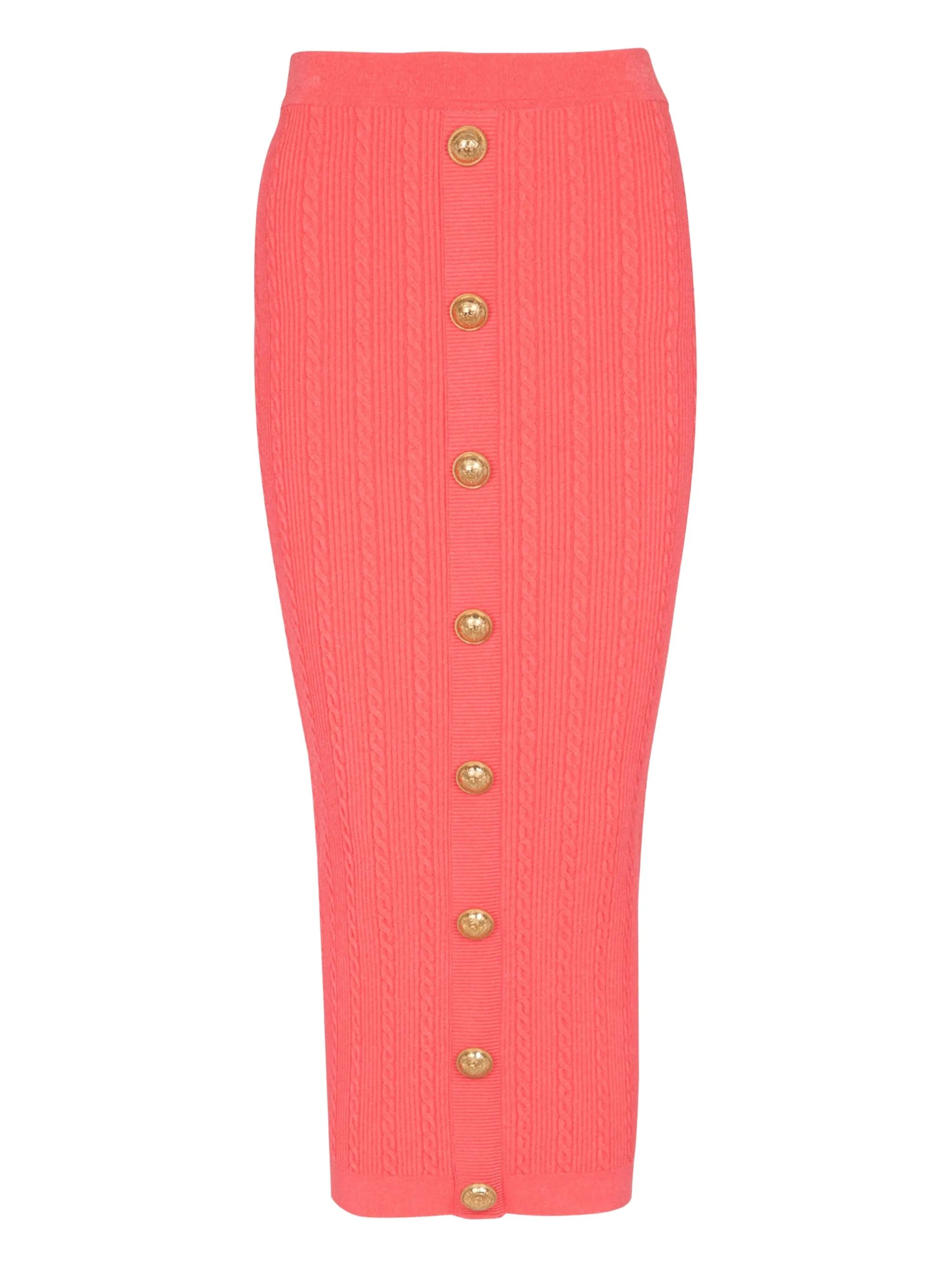 cable-knit midi skirt