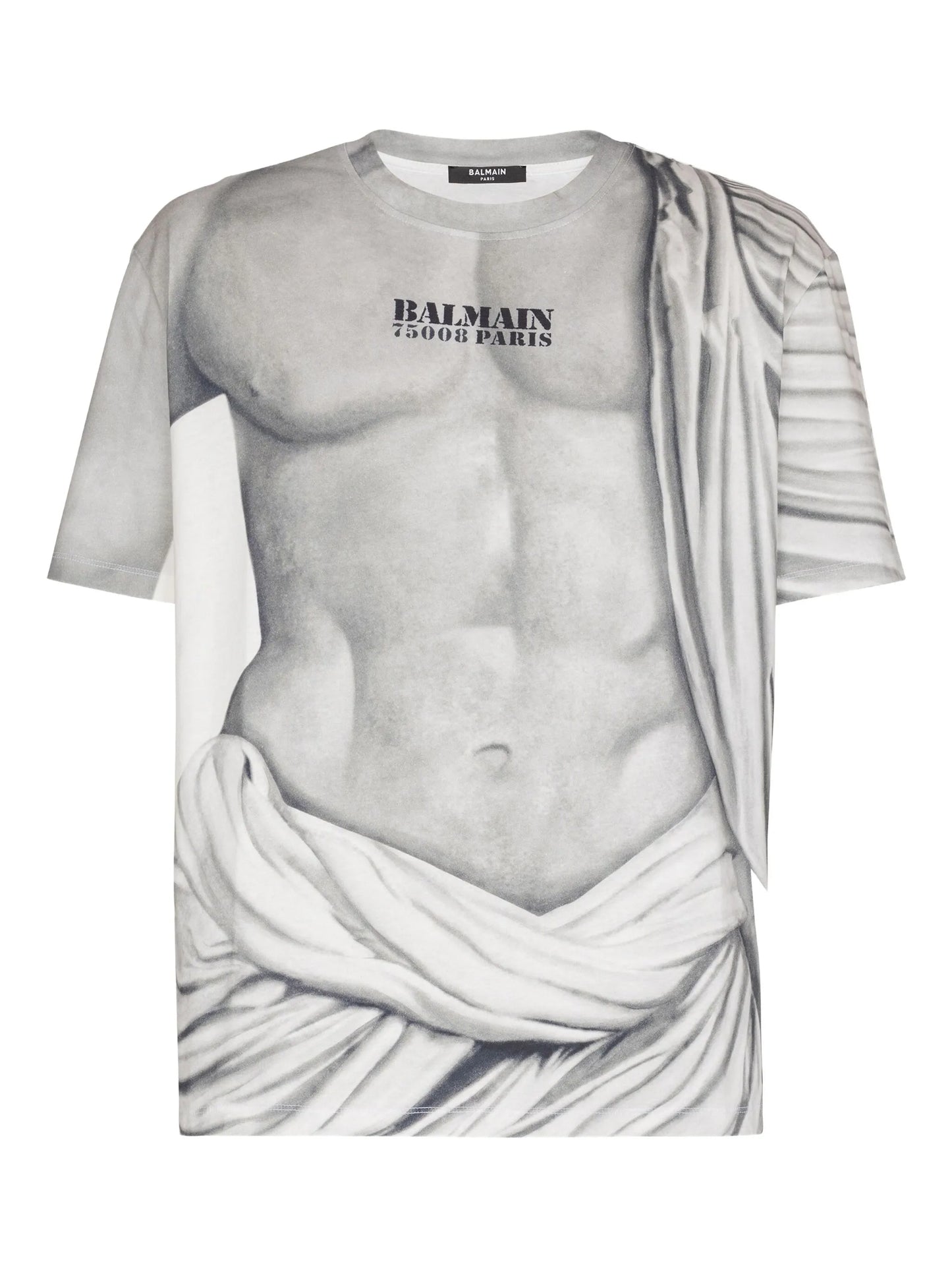 logo statue-print cotton T-shirt