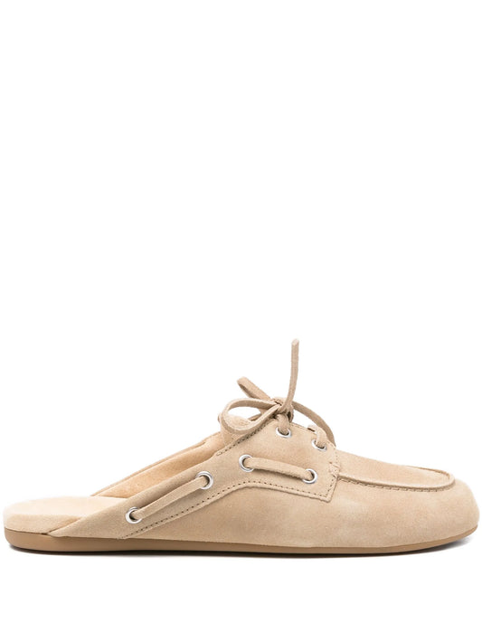 lace-up mules