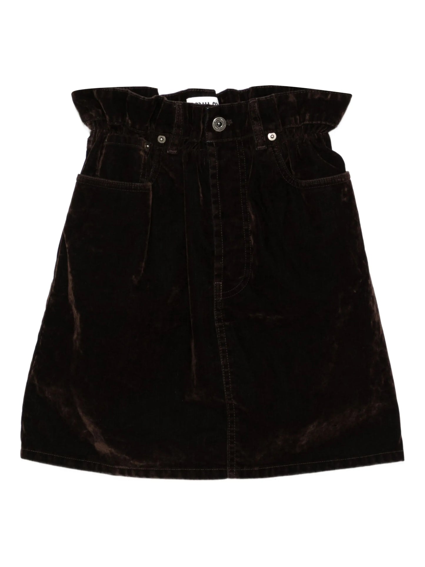velvet mini skirt