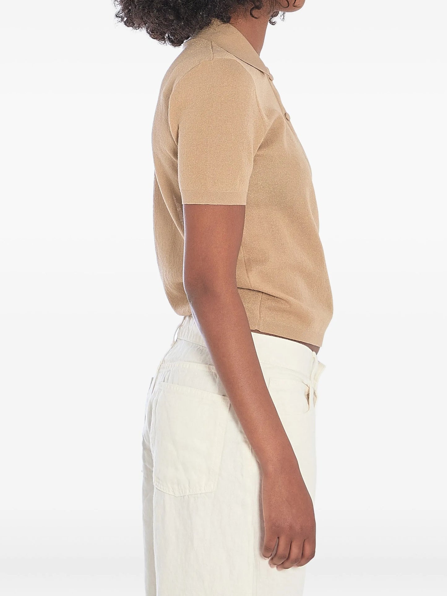 cotton-blend polo shirt