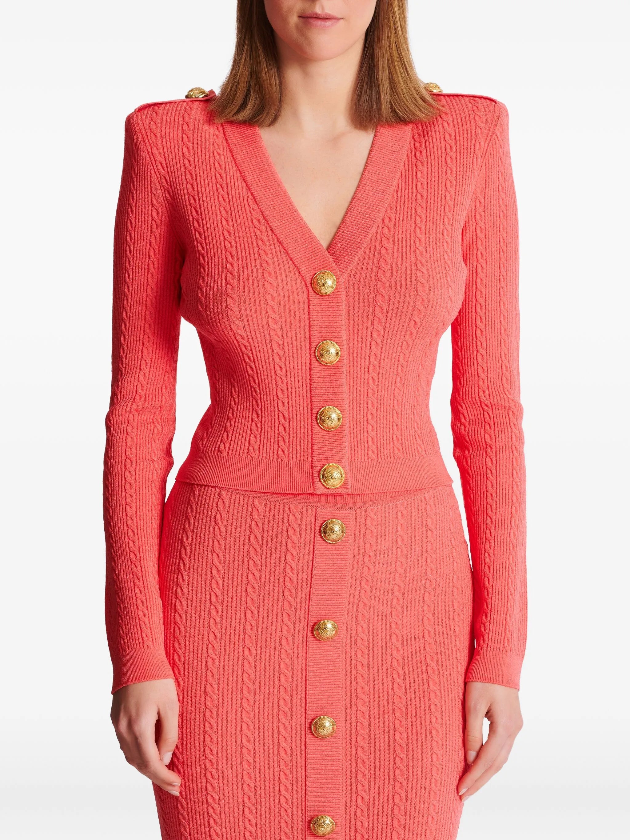 cable-knit cardigan