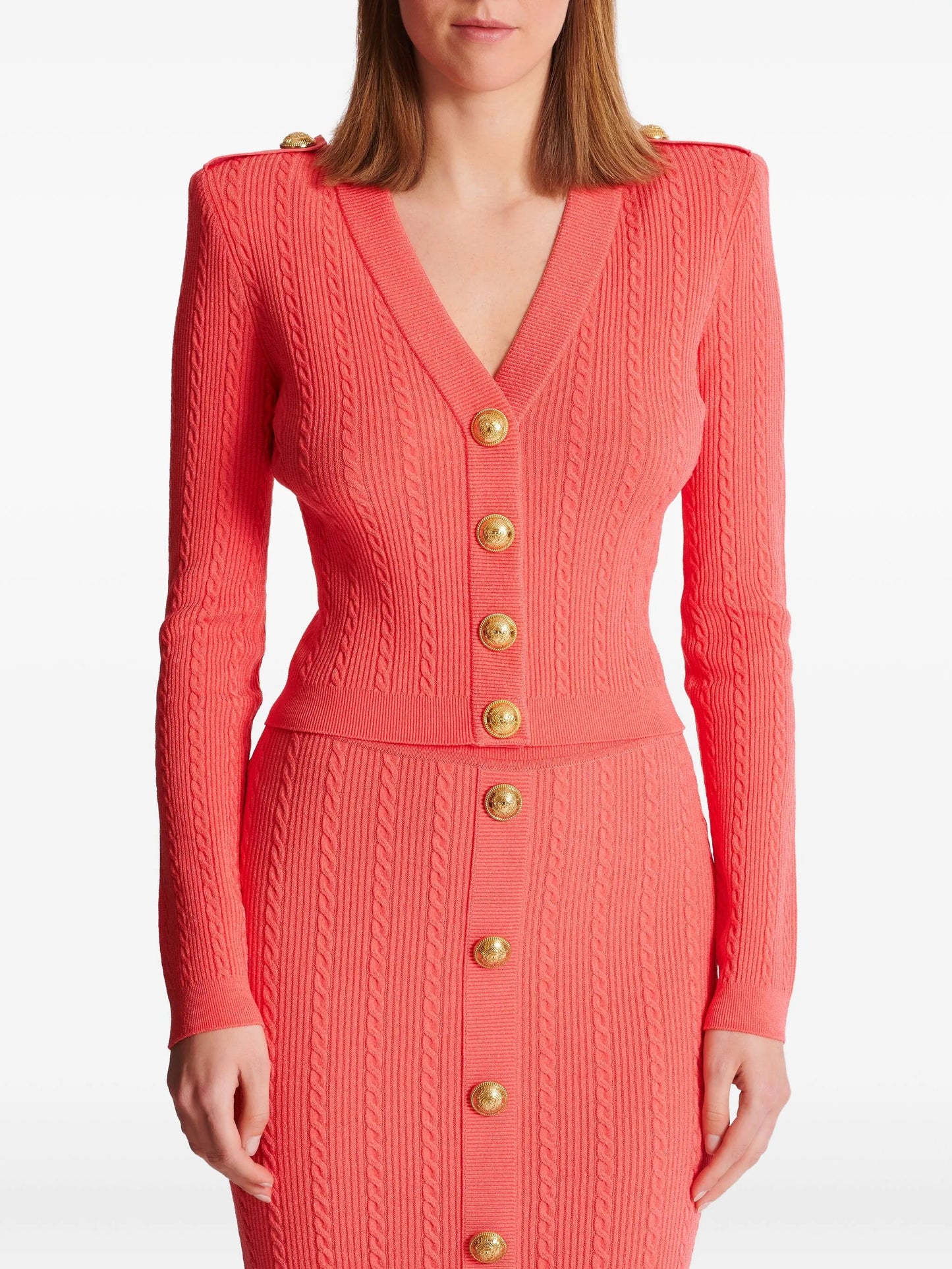 cable-knit cardigan