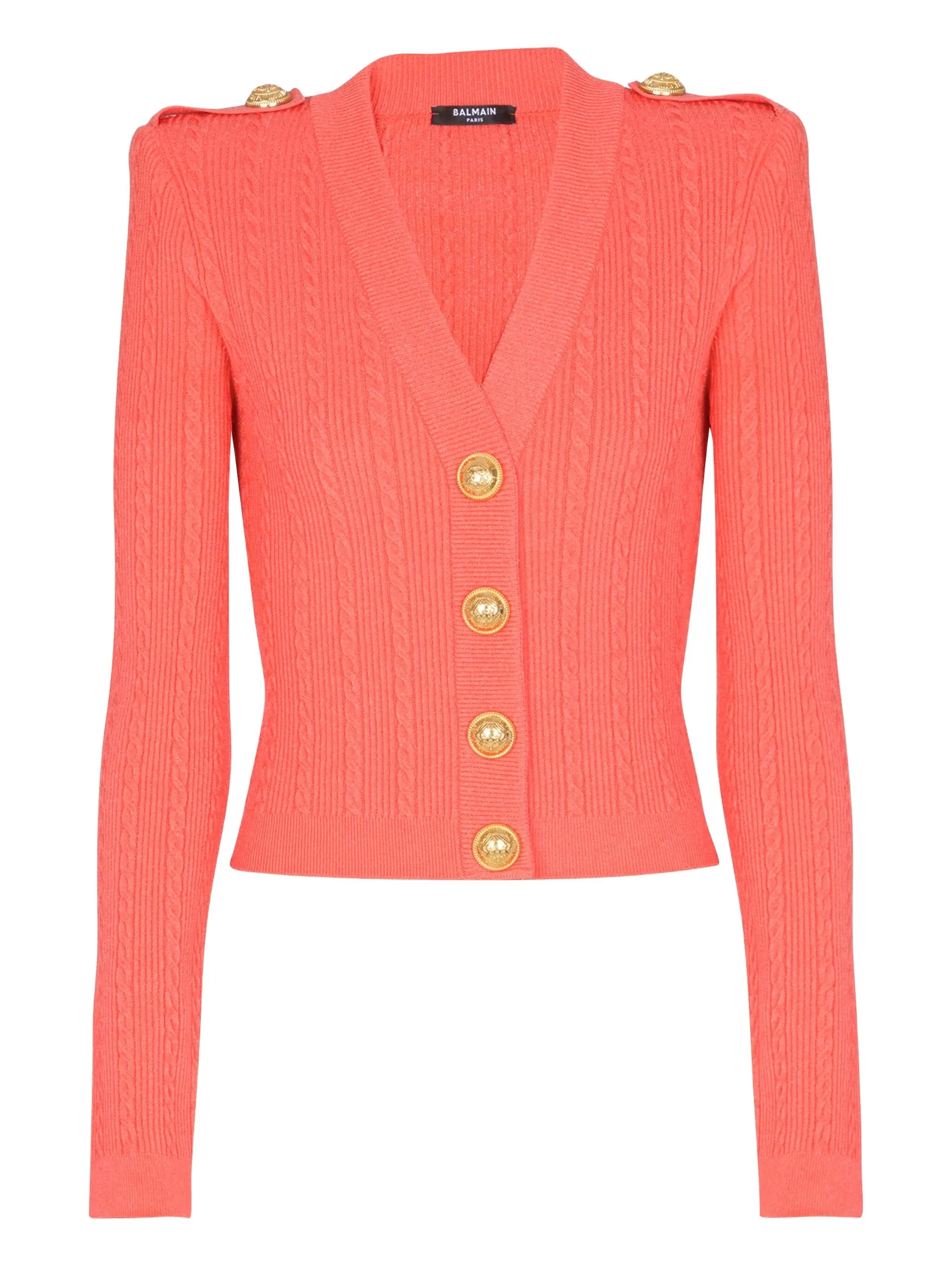 cable-knit cardigan