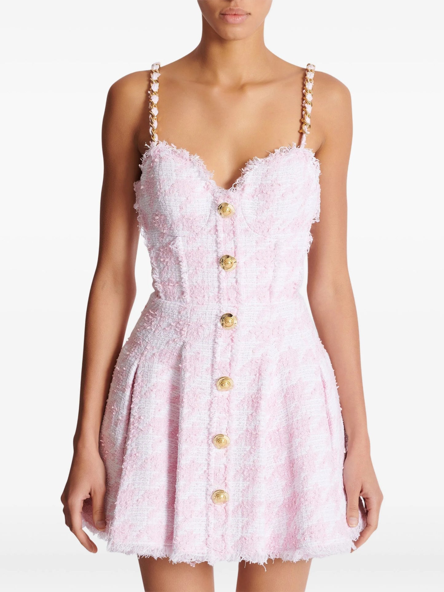 tweed A-line mini dress