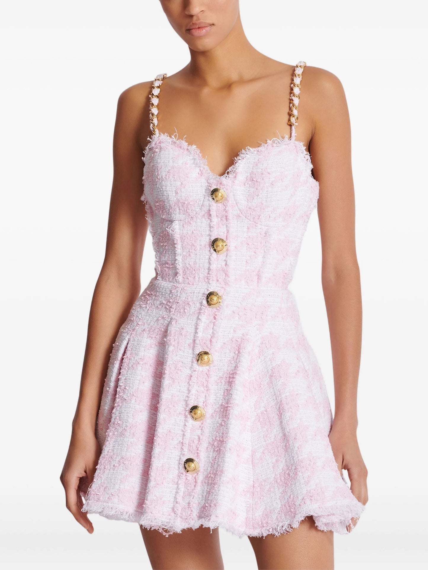 tweed A-line mini dress