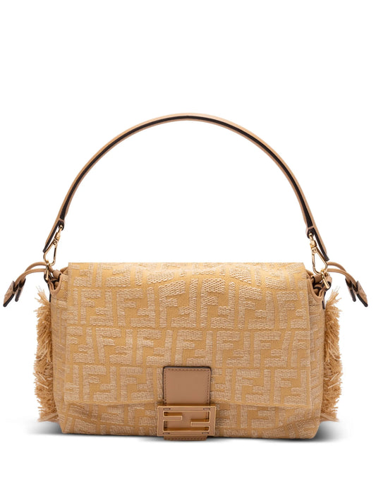 Zucca Mamma fringed canvas shoulder bag
