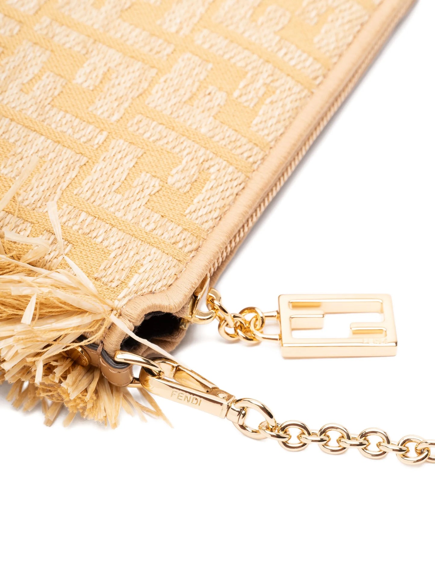 Baguette fringe-detail clutch bag