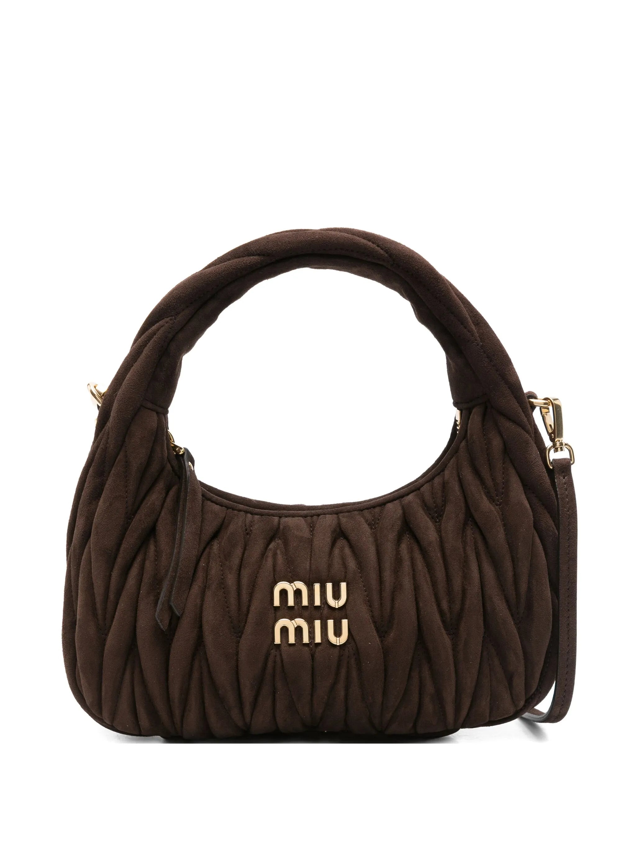 Wander matelassé suede tote bag