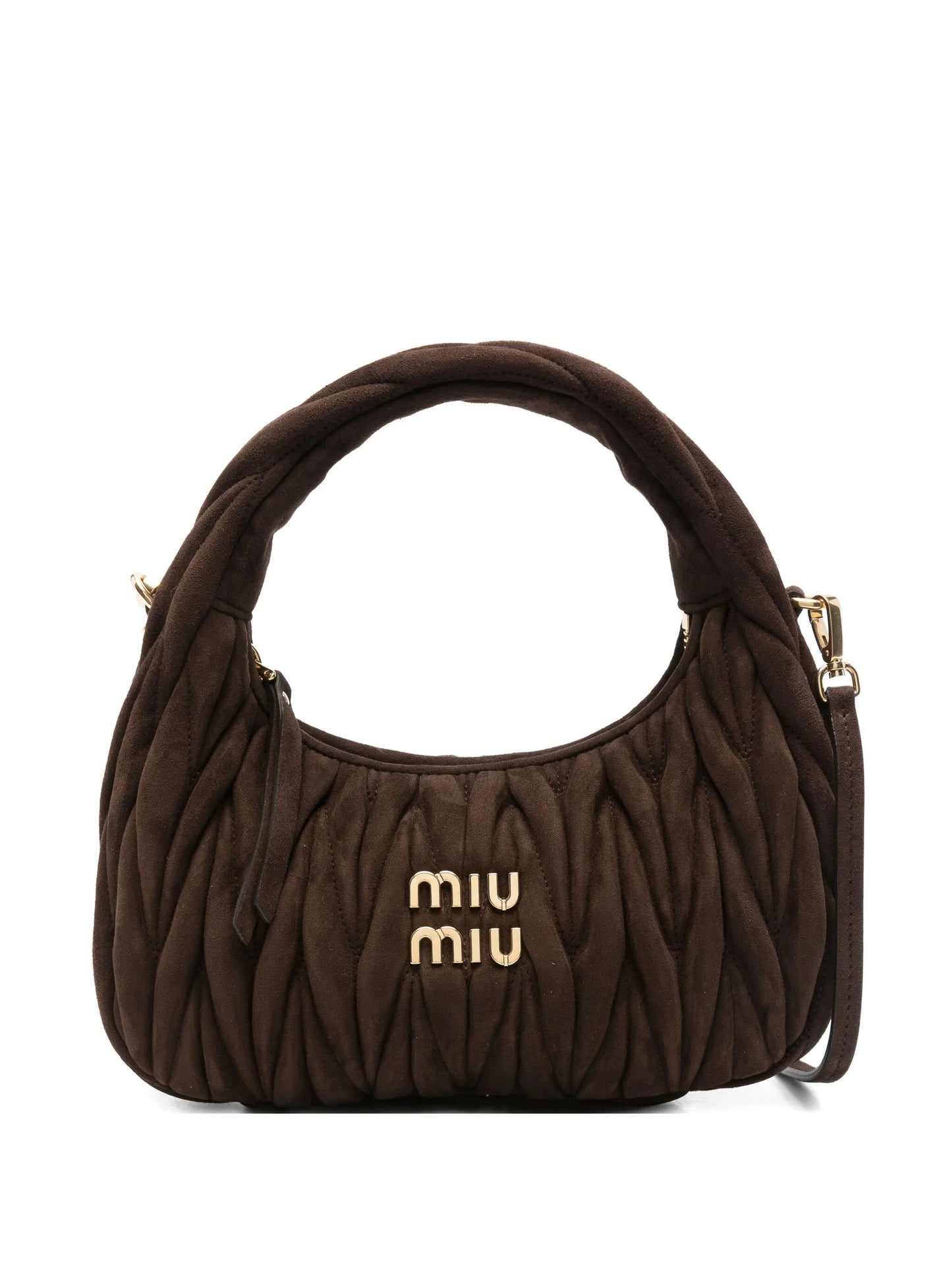 Wander matelassé suede tote bag