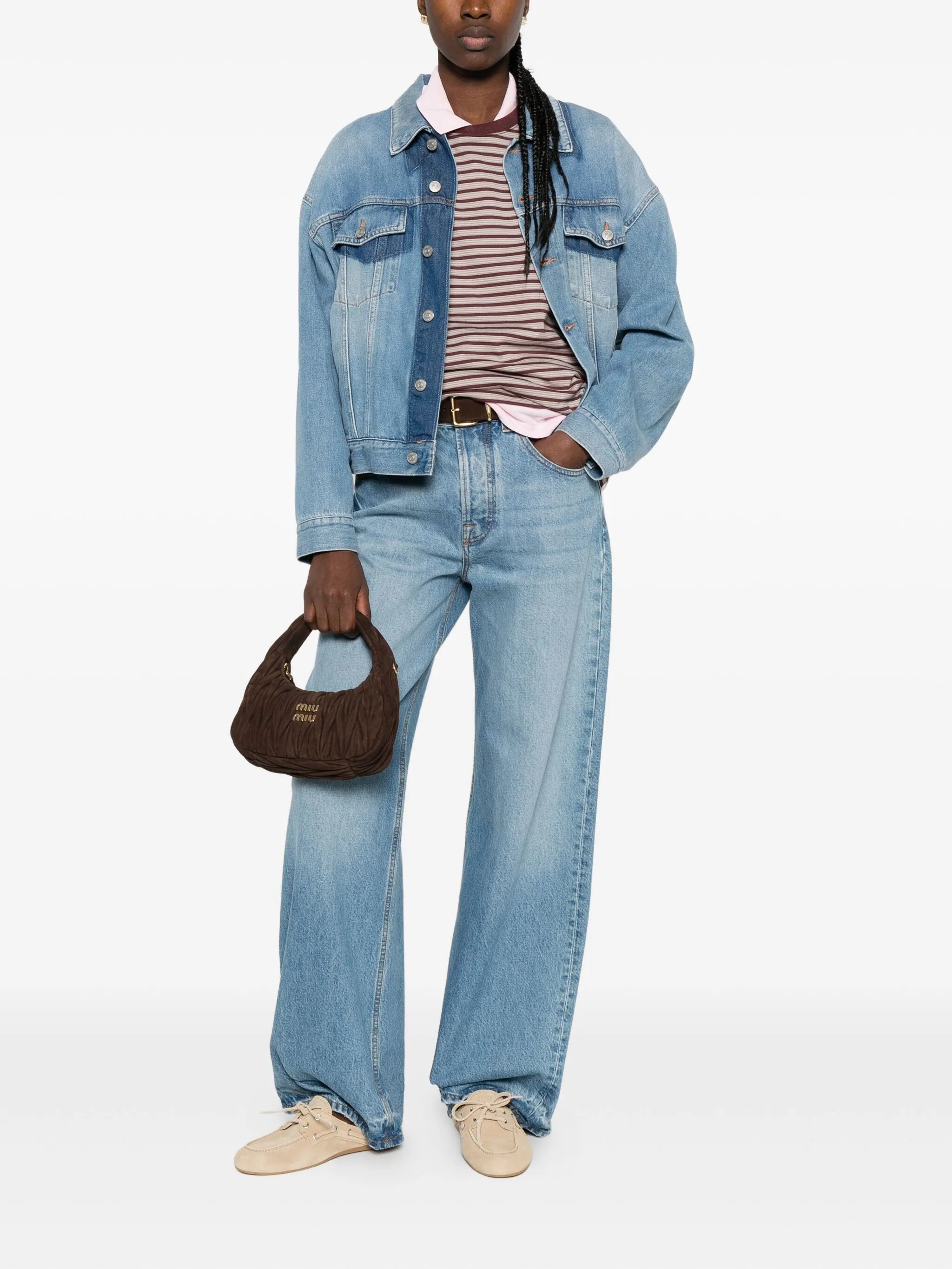 Wander matelassé suede tote bag