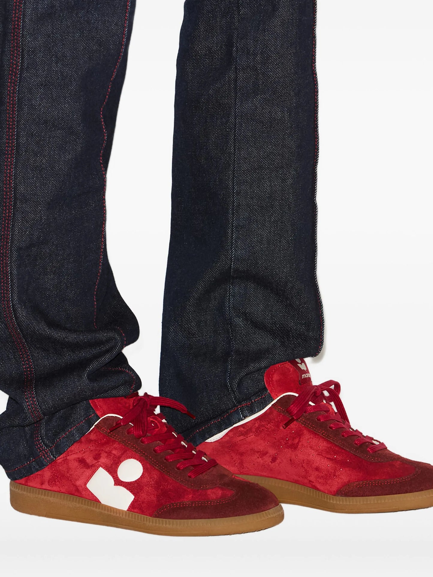 suede panelled sneakers