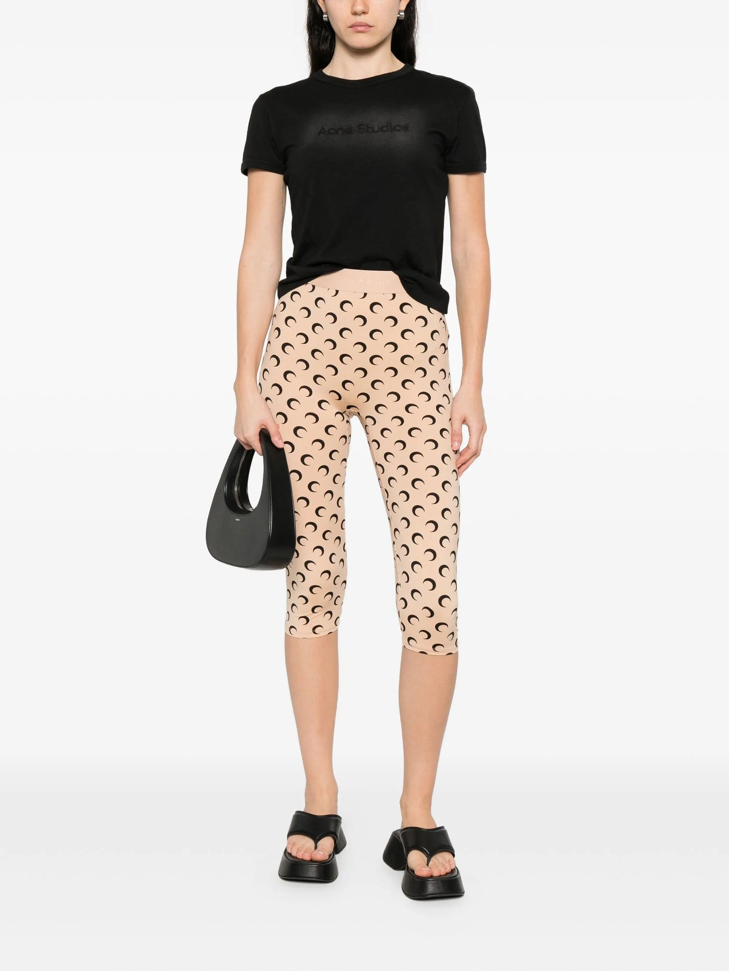moon-print cropped trousers