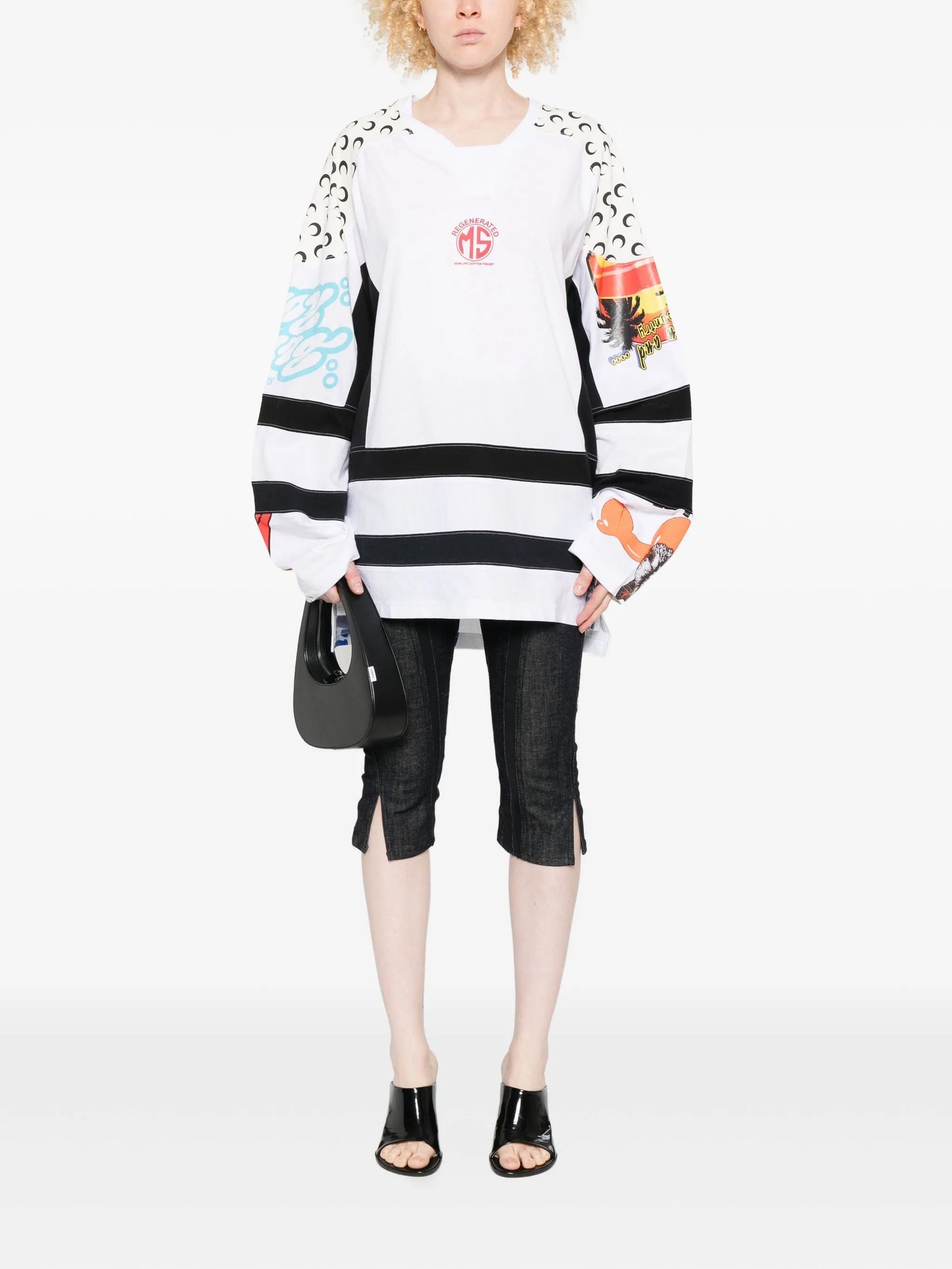 Regenerated graphic-print hockey jersey