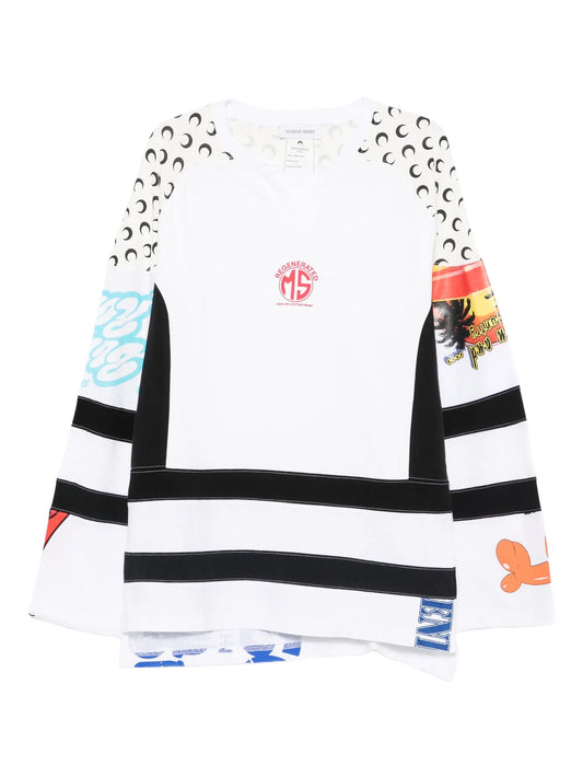 Regenerated graphic-print hockey jersey