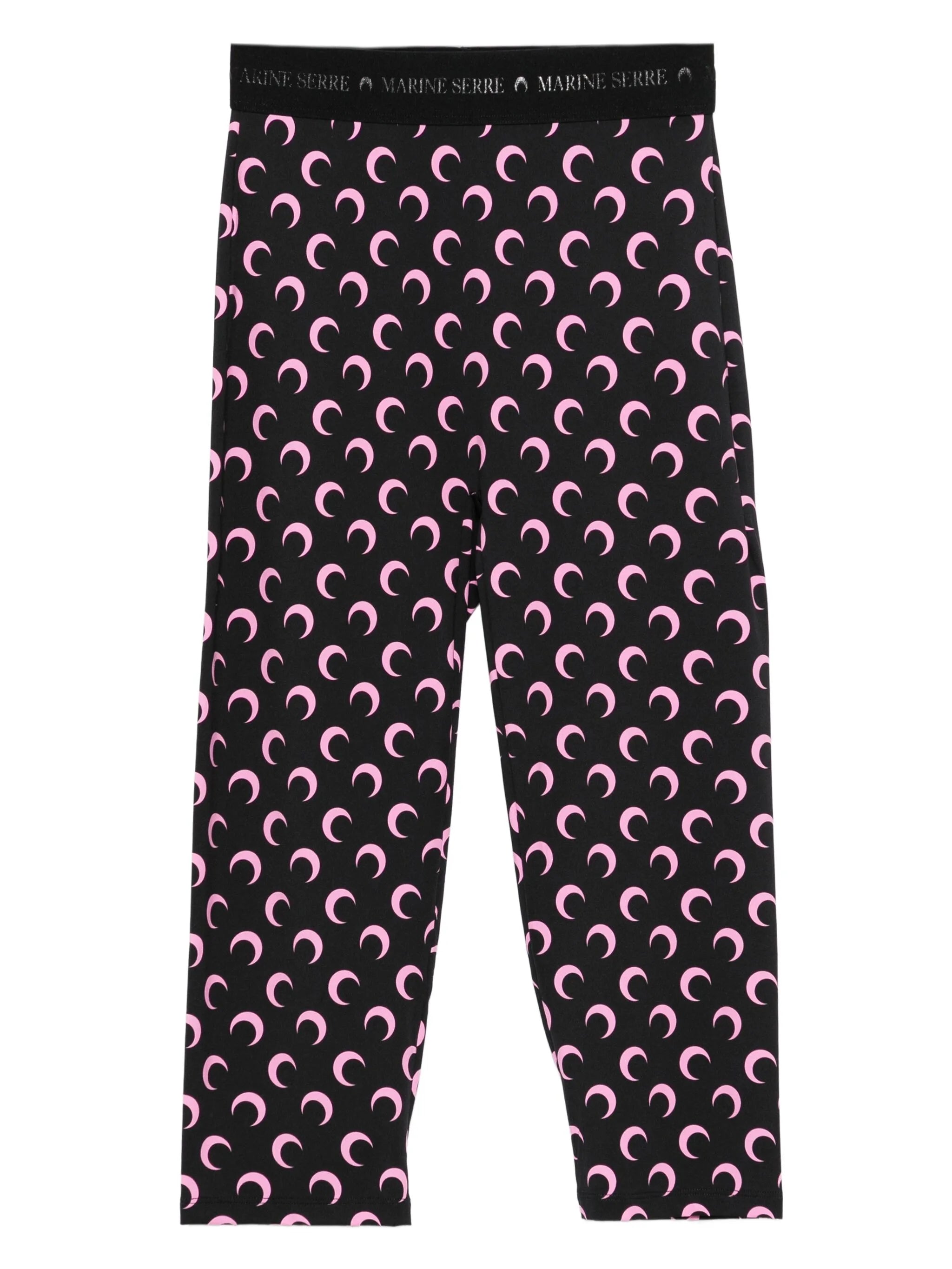 moon printed jersey capri pants