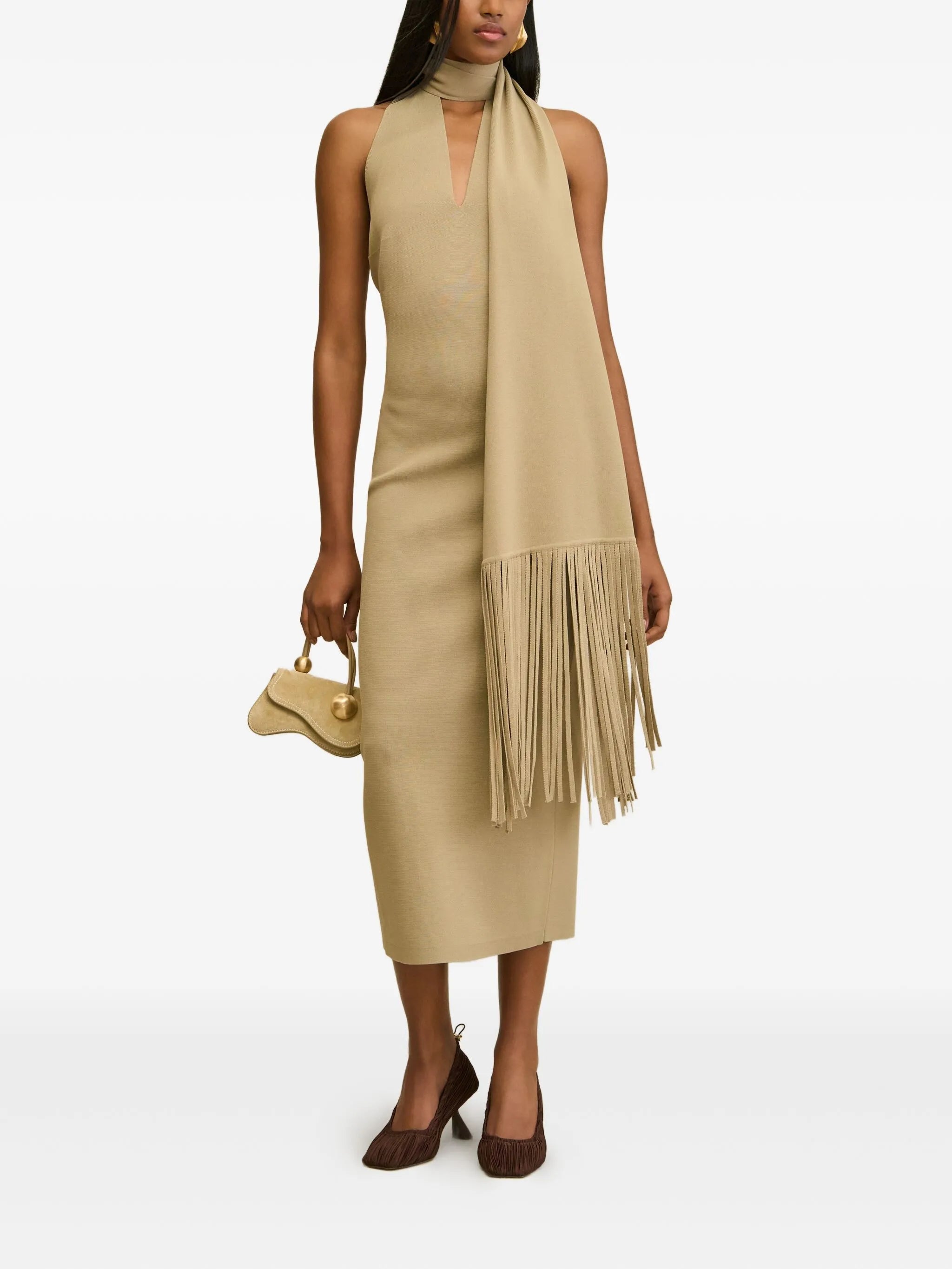 Caia halterneck midi dress