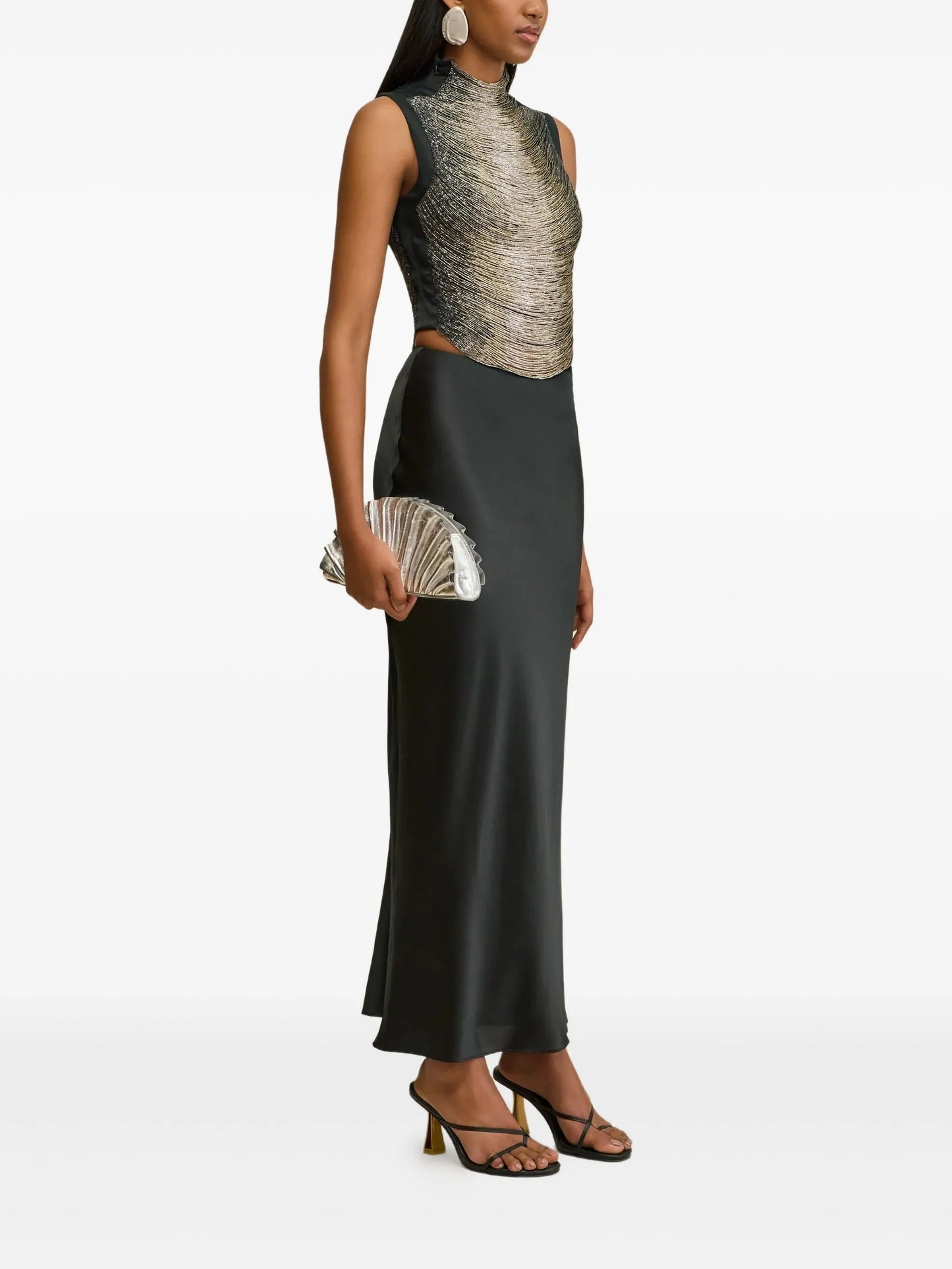 Chantel bias-cut maxi skirt