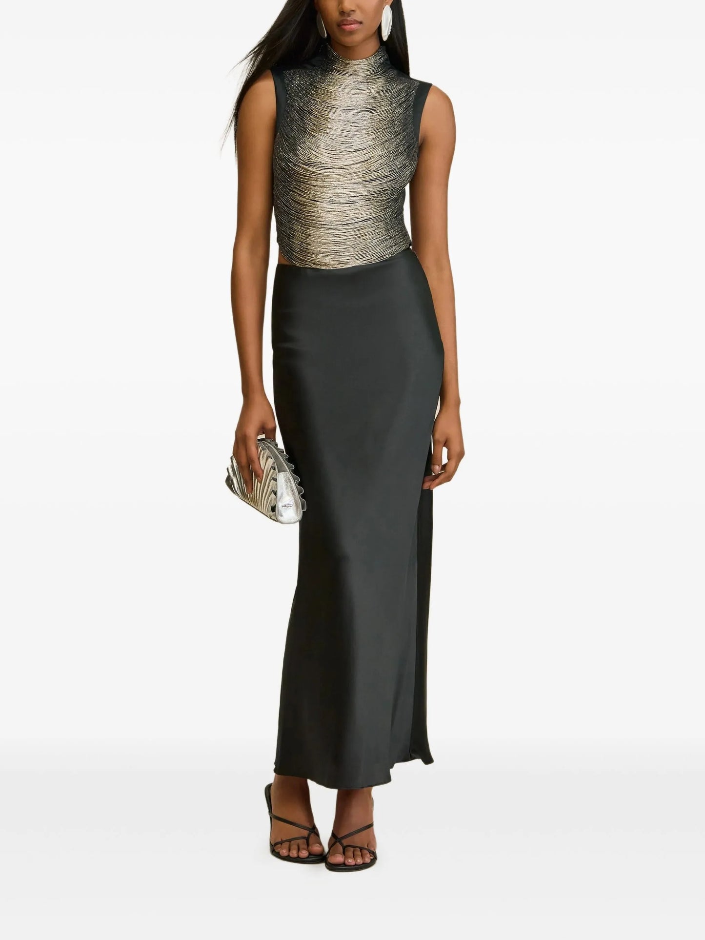 Chantel bias-cut maxi skirt