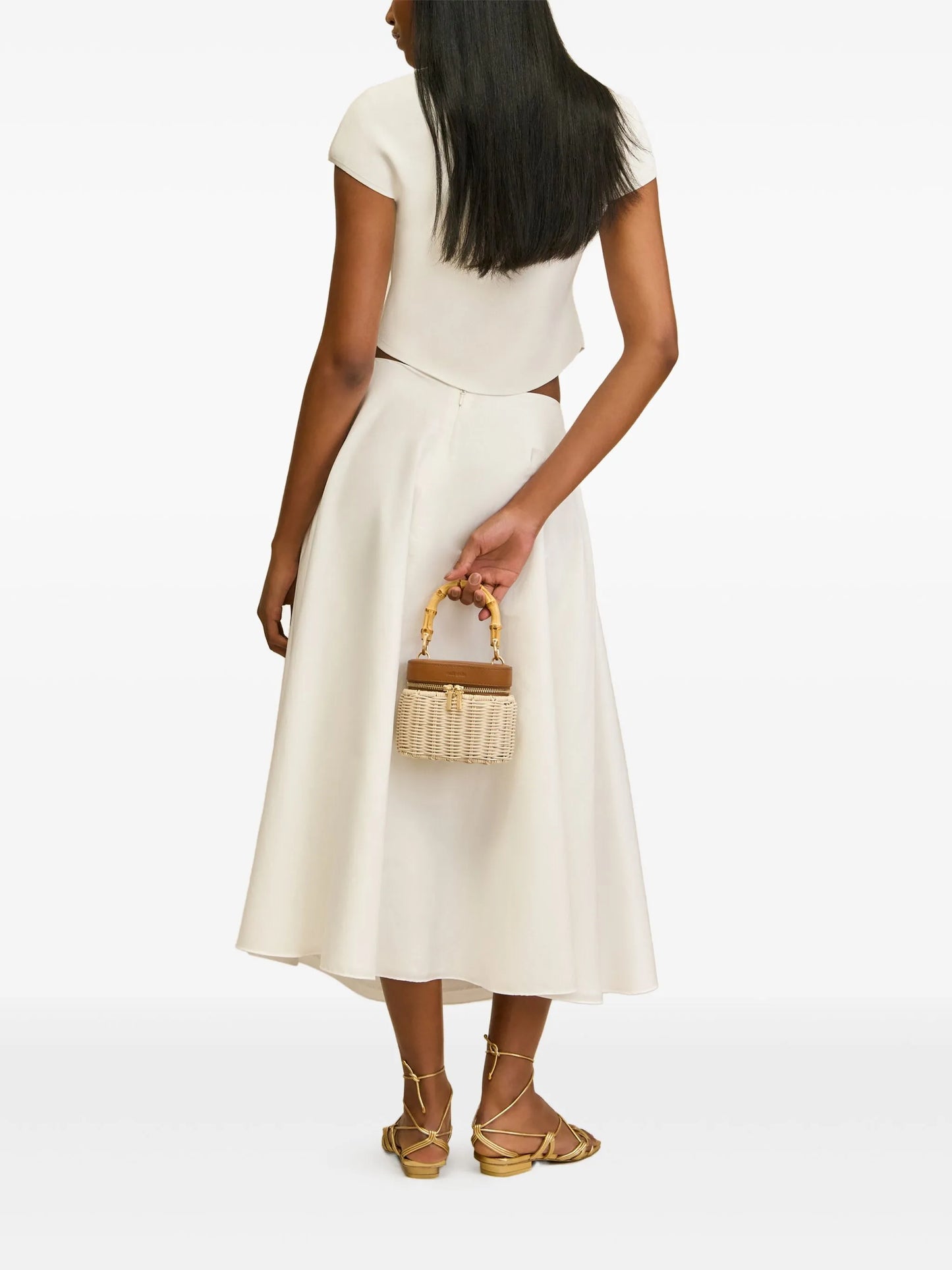 Ely A-line midi skirt