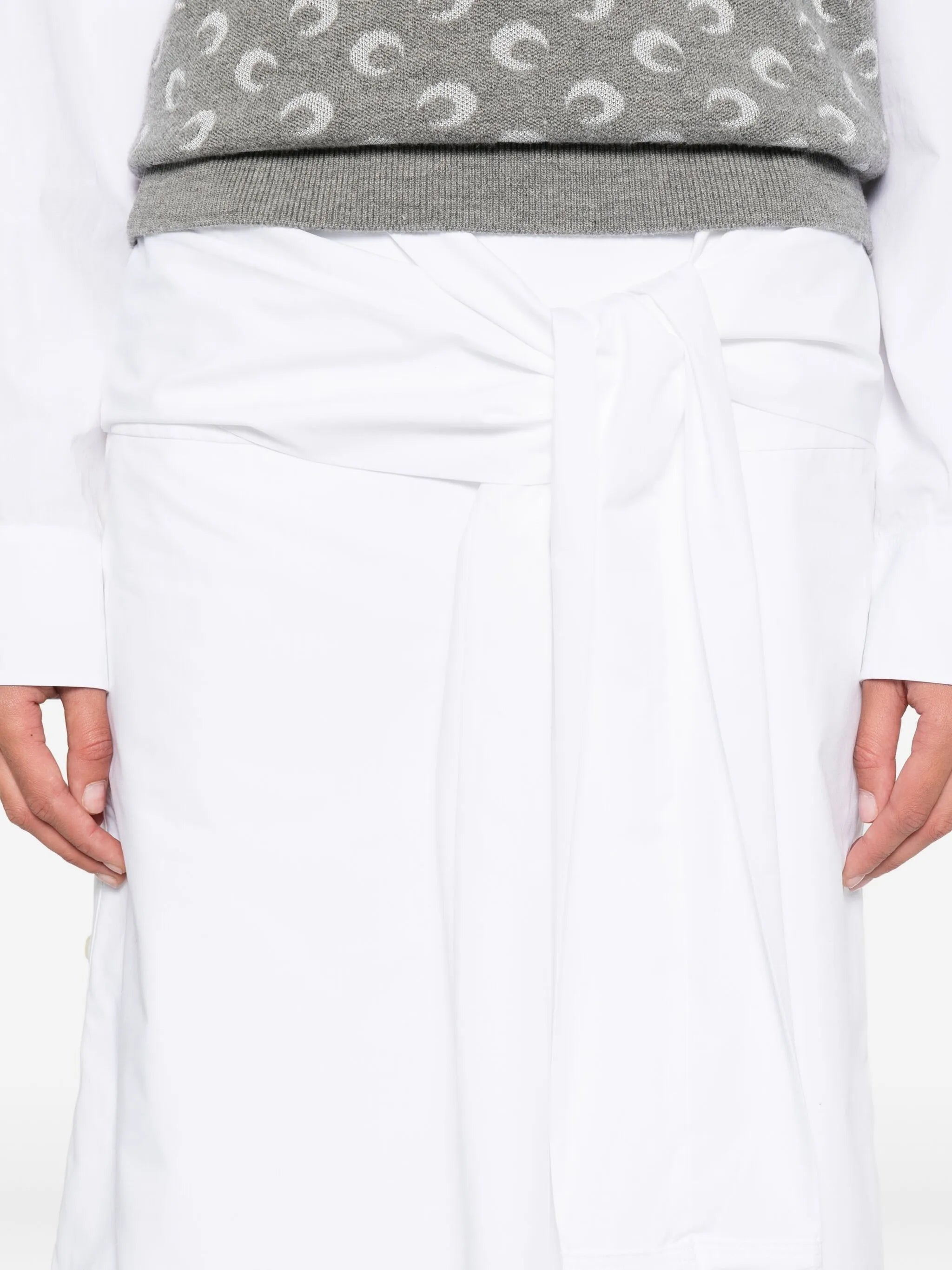 wrapped midi skirt