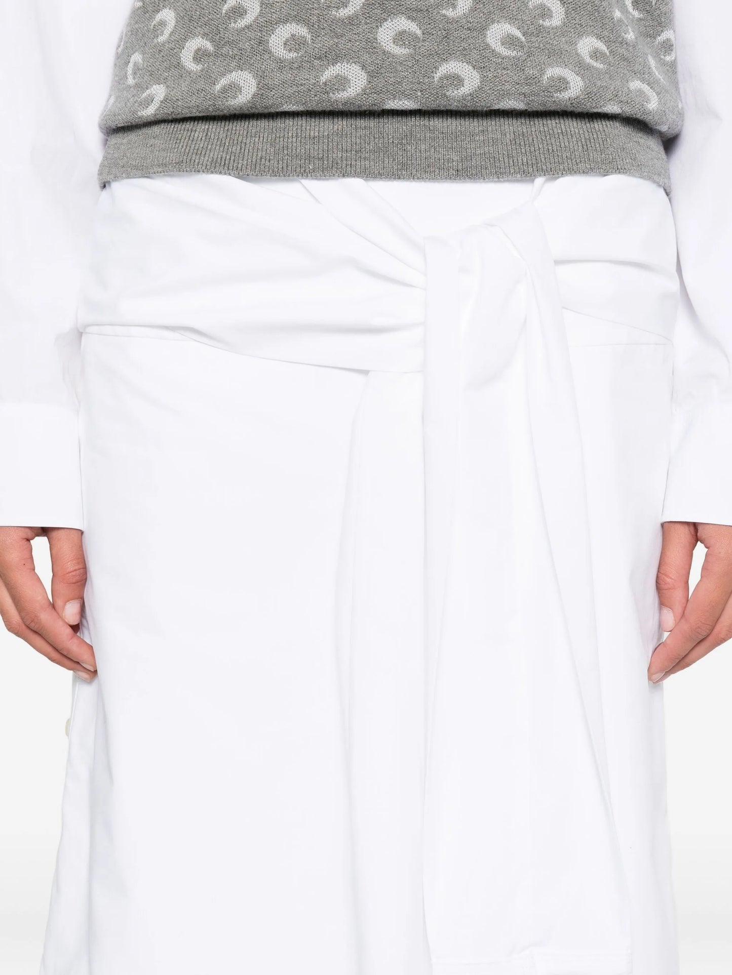 wrapped midi skirt