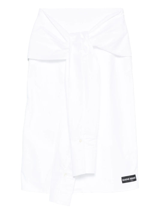 wrapped midi skirt