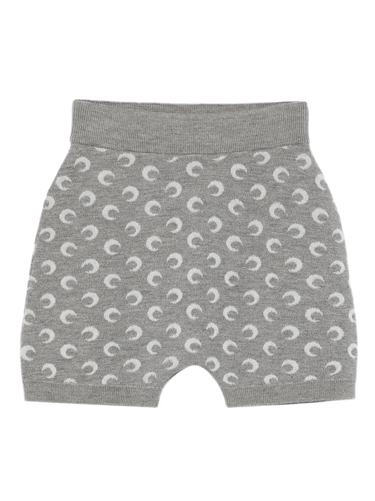 Moon jacquard knitted shorts