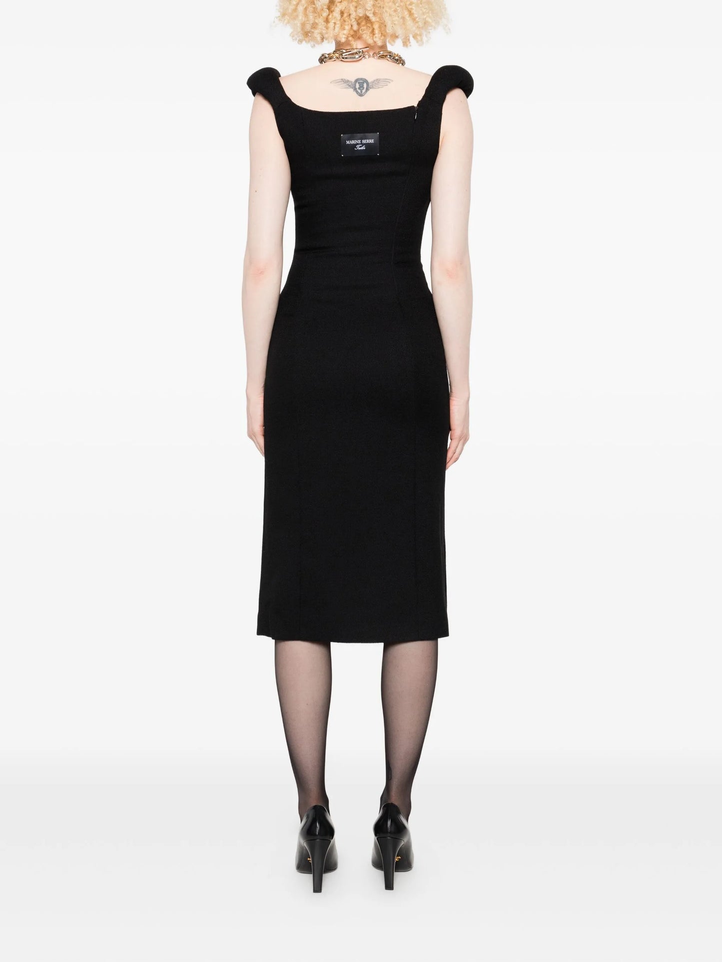 virgin wool sleeveless dress