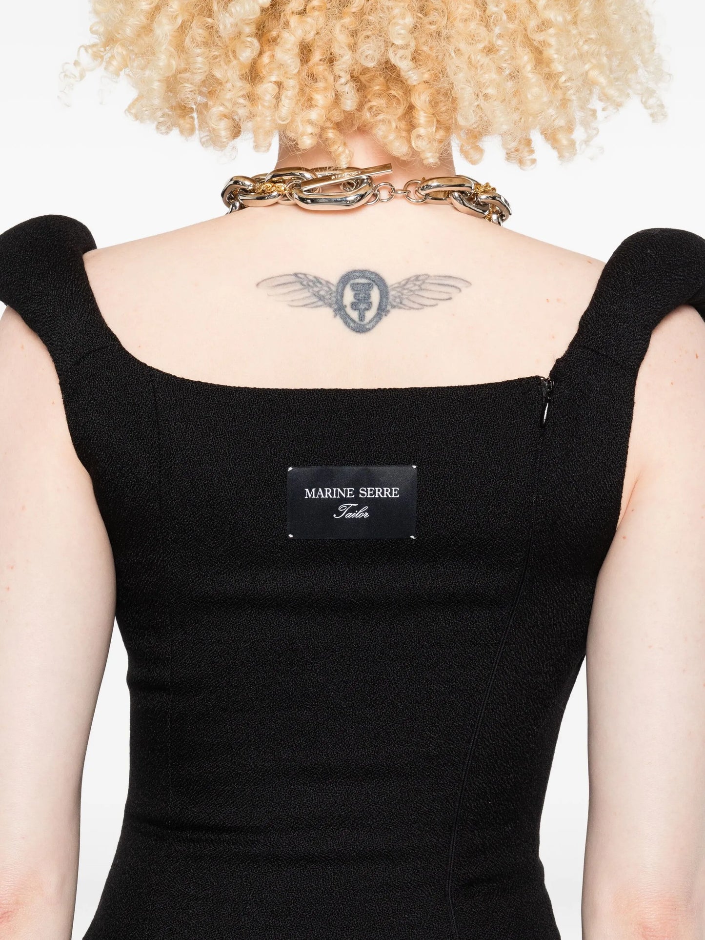 virgin wool sleeveless dress