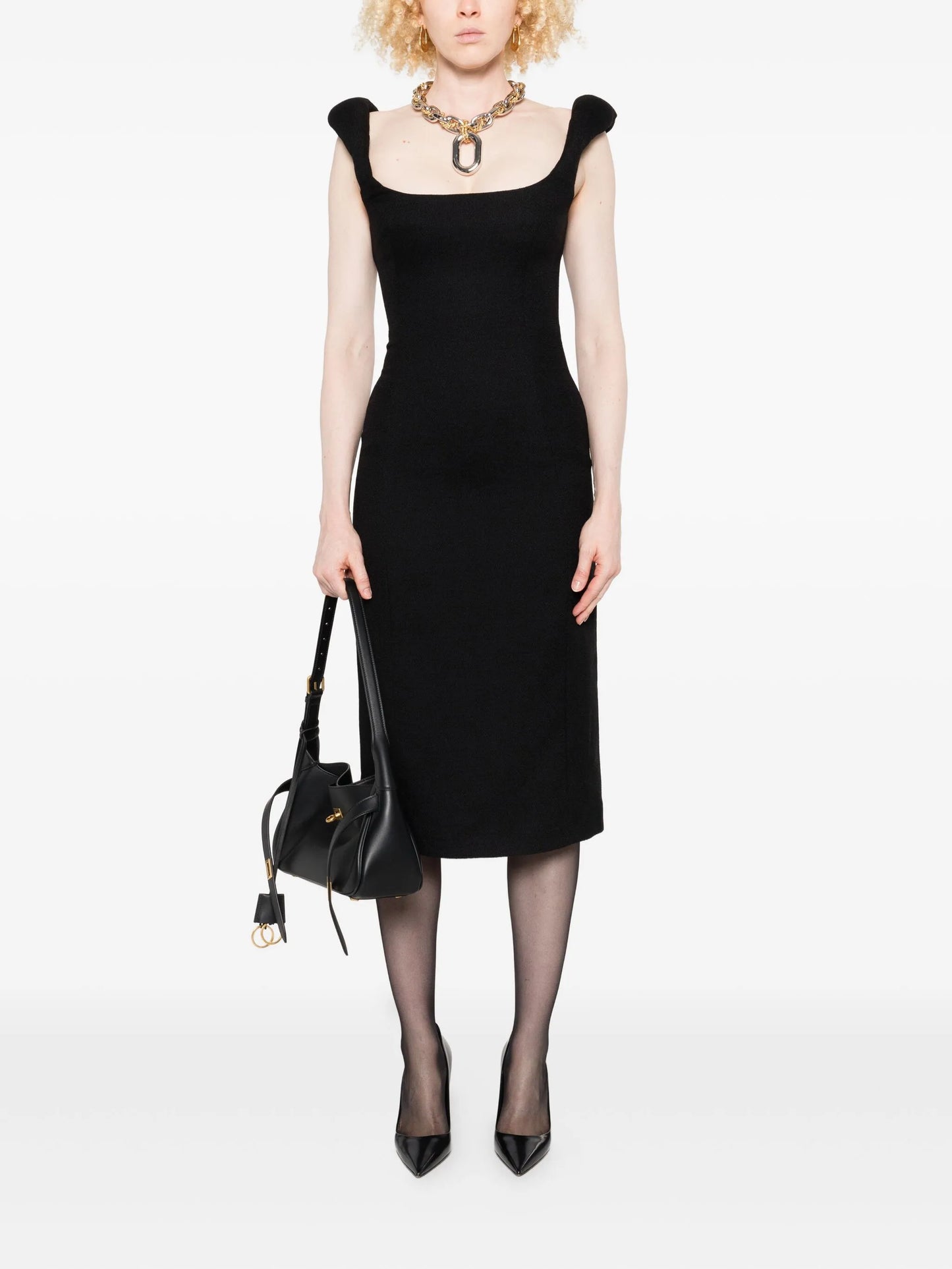 virgin wool sleeveless dress