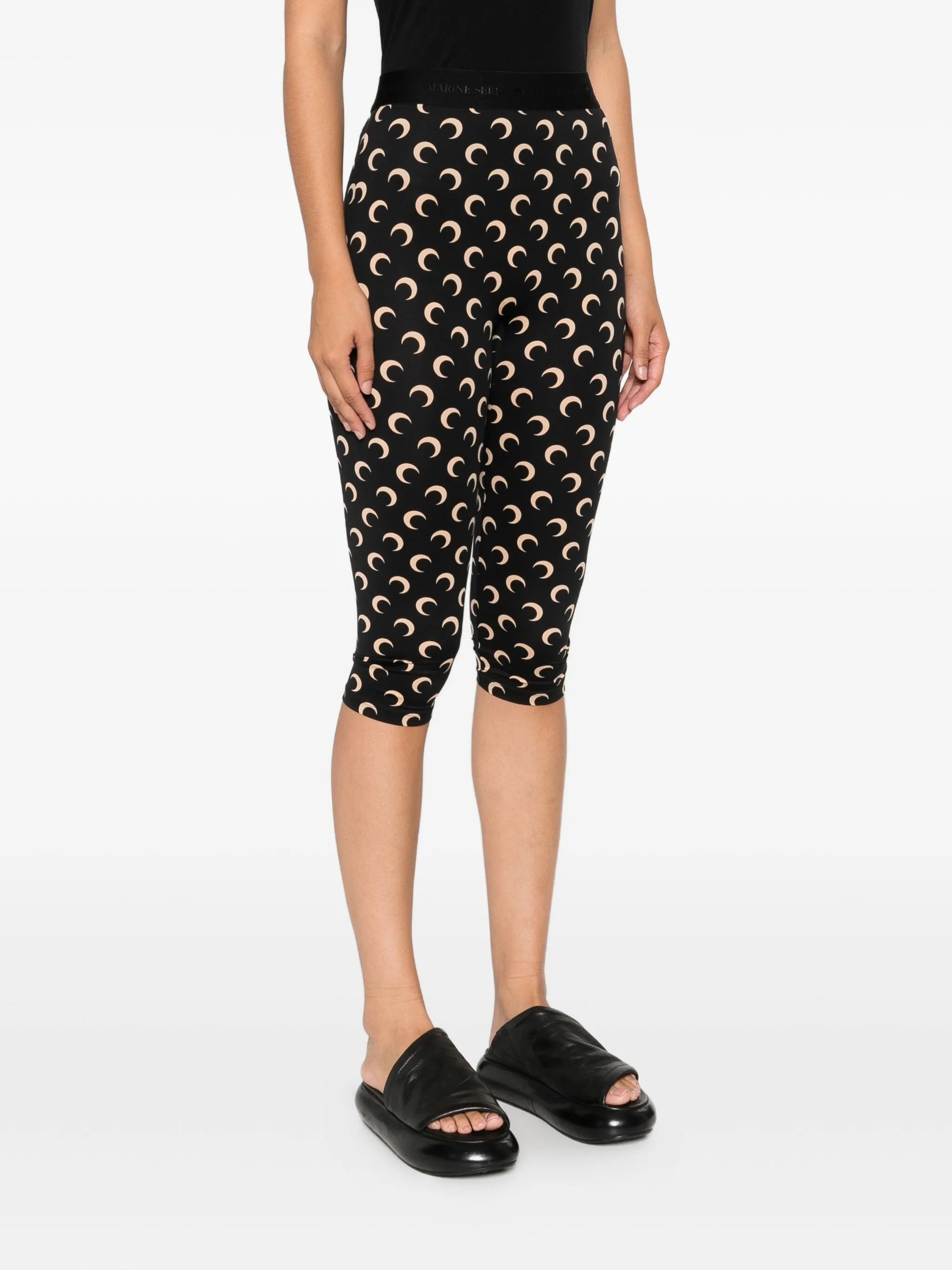 crescent moon-print trousers