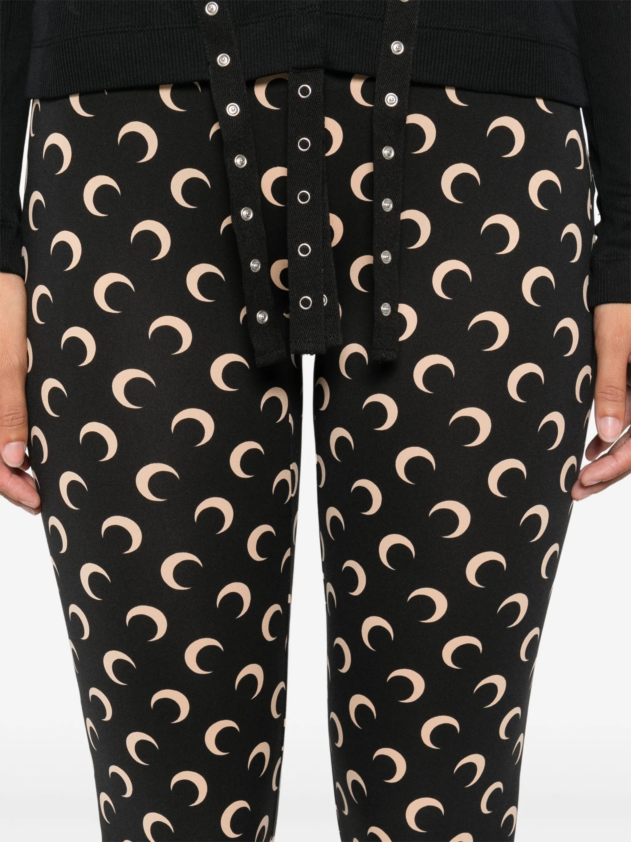 crescent moon-print trousers