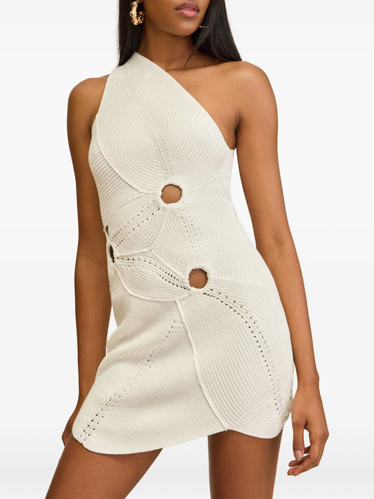 Coreline one-shoulder cut-out mini dress