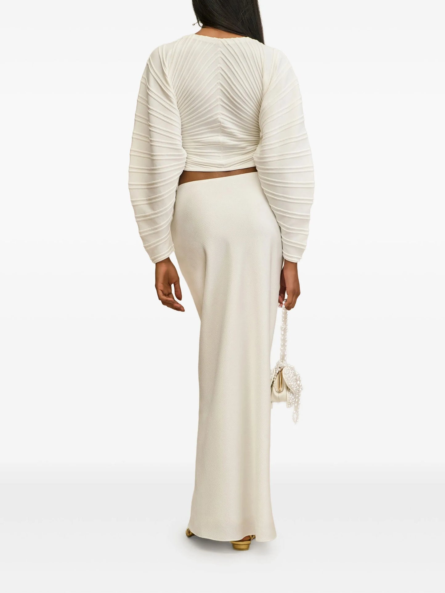 Blair pleated button cardigan