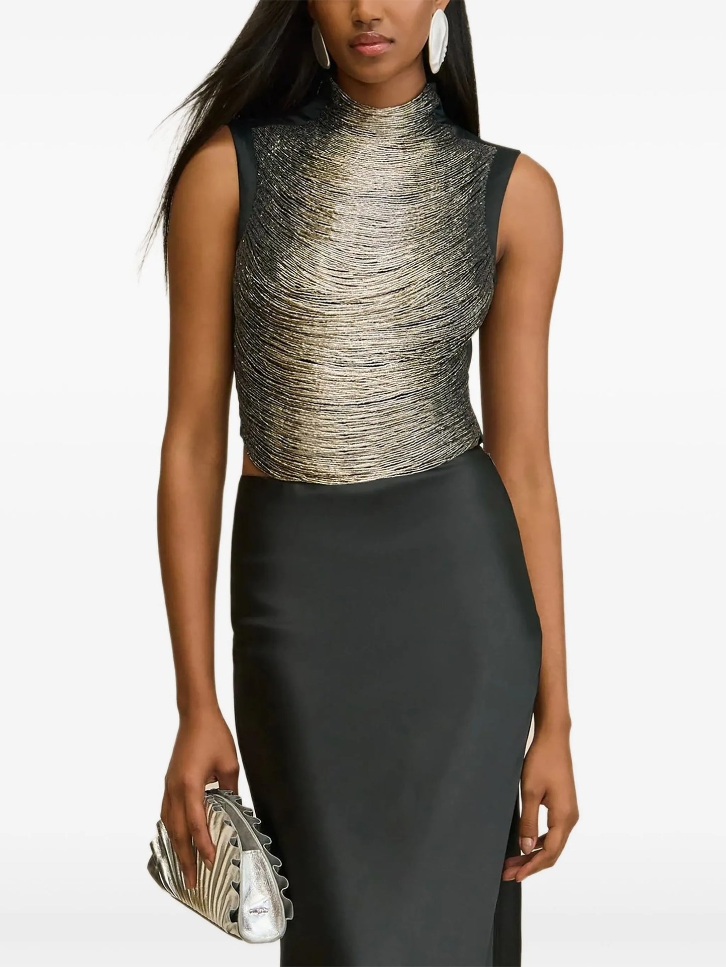 Taraji bead-embellished tank top