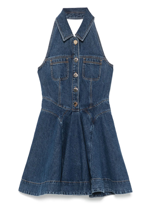 denim sleeveless mini dress
