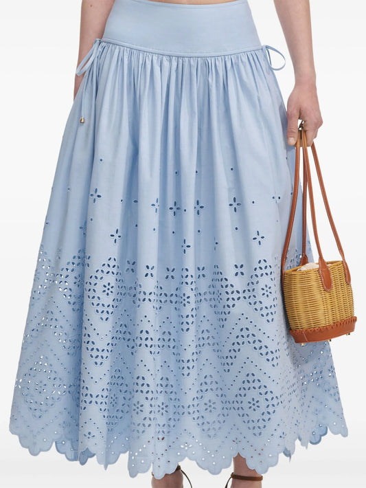 cotton A-line skirt