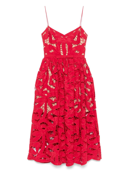 embroidered midi dress