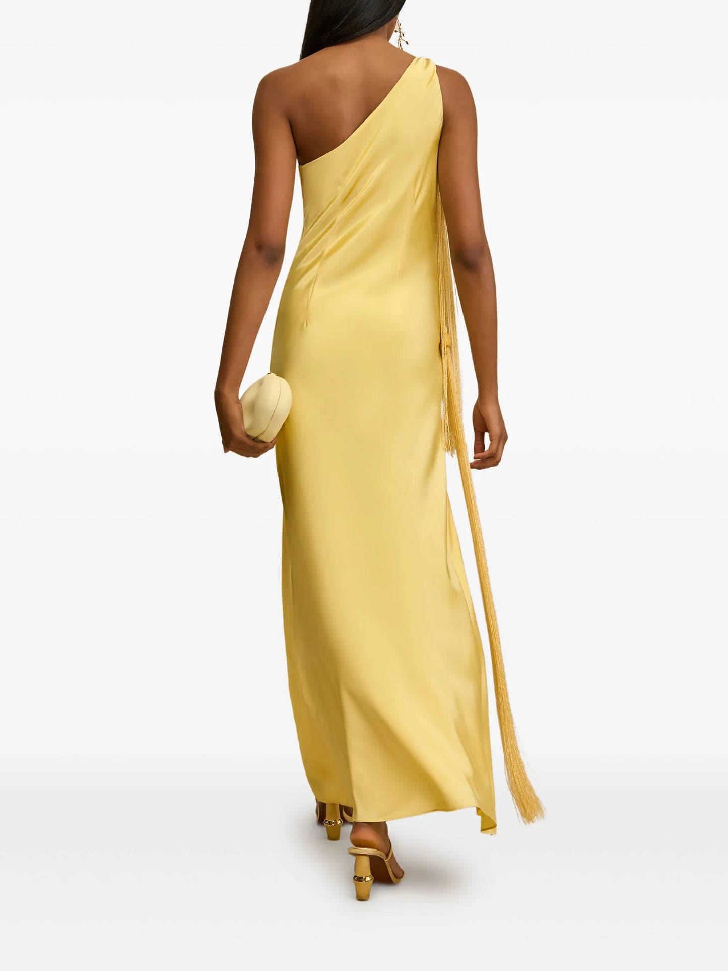 Keya one-shoulder tassel maxi dress